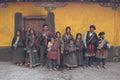 685029 Nomadic Tibetan Family On A Pilgrimage To Monastery, Tibet A4 Photo Print