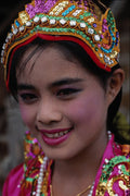 685044 Costumed Girl At Festival During Buddhist Lent, Myanmar A4 Photo Print