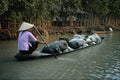 685064 Boat Transporting Rice On Waterway, Vietnam A4 Photo Print