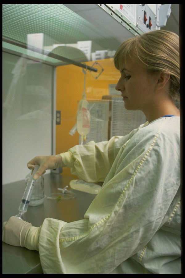 686019 Technician Taking Sample A4 Photo Print