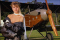 688044 Woman And Airplane A4 Photo Print