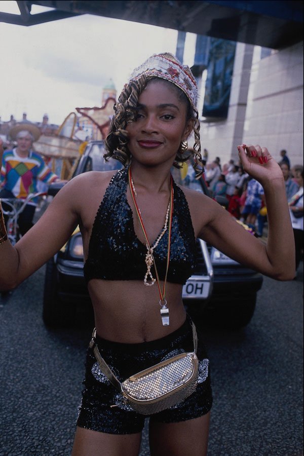688077 Caribbean Carnival, Costumed Dancer A4 Photo Print