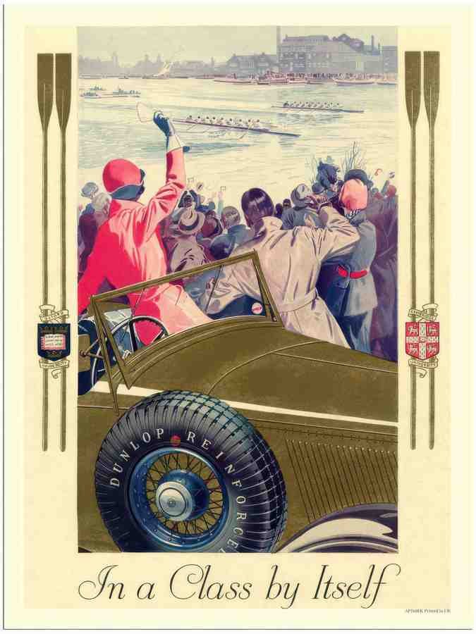 688K dunlop tyres boat race 1932 2 Vintage Advert A4 Photo Print
