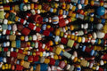 689002 Multicolored Beads On Strings A4 Photo Print