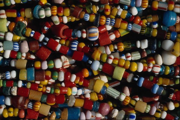 689002 Multicolored Beads On Strings A4 Photo Print
