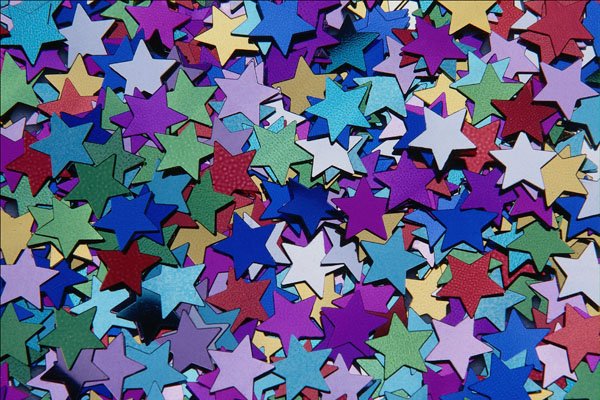 689006 Confetti, Star Shapes A4 Photo Print
