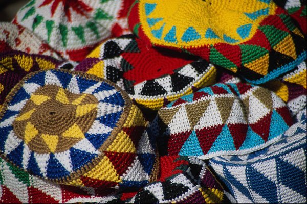 689008 Colored Traditional Hats, Egypt A4 Photo Print