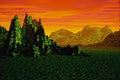 689071 Rainforest Sunset A4 Photo Print