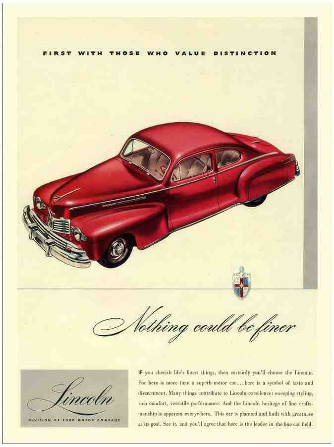 69 lincoln car advert 2 Vintage Advert A4 Photo Print