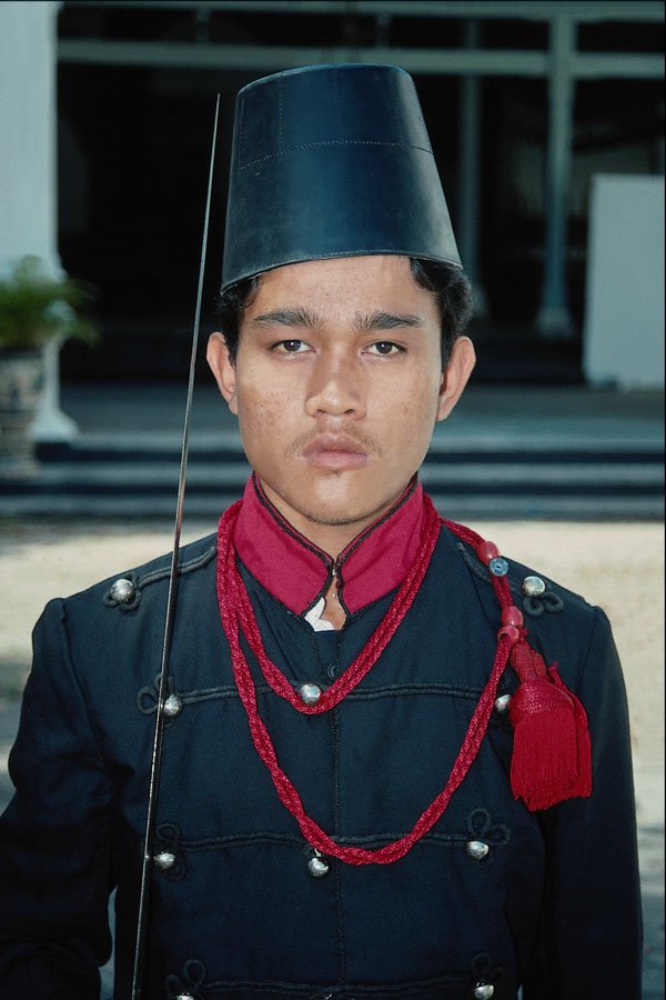 690018 Guard At Yogaharta Castle, Java, Indonesia A4 Photo Print