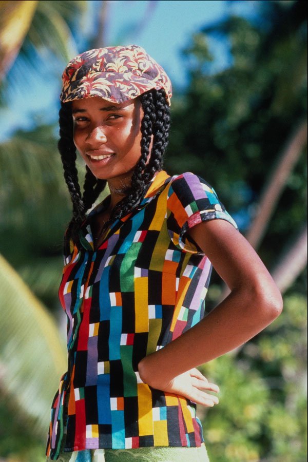 690033 Girl From Mahe Island, Seychelles A4 Photo Print