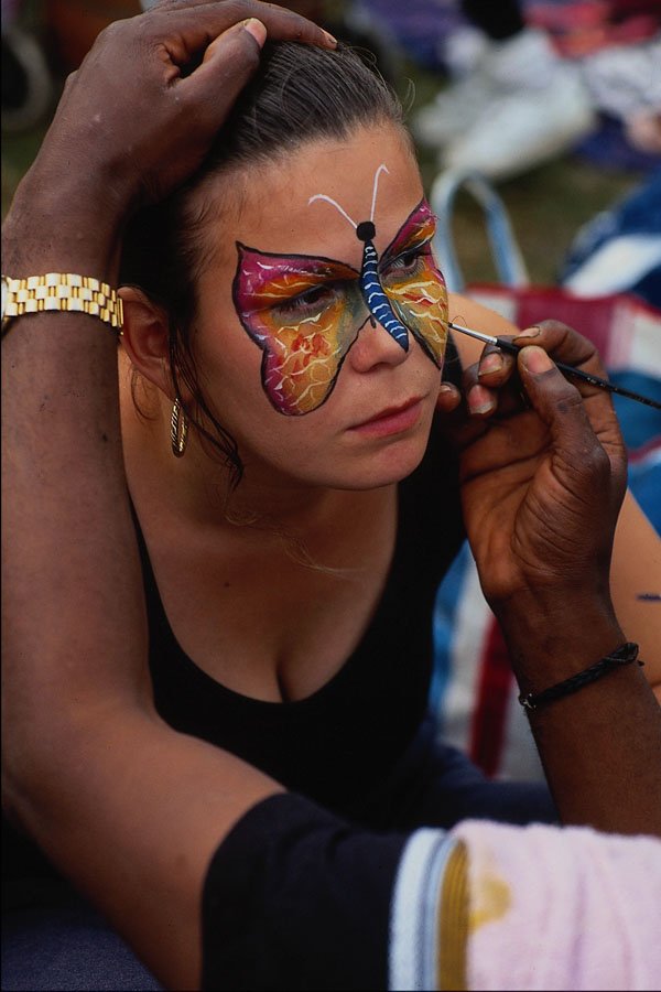 690037 Face Painting, Lambeth County Fair, London A4 Photo Print