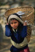 690041 Young Girl At The Base Of Himalayan Mountain System A4 Photo Print