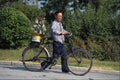 690043 Man Pushing Bike, Kaesong, North Korea A4 Photo Print