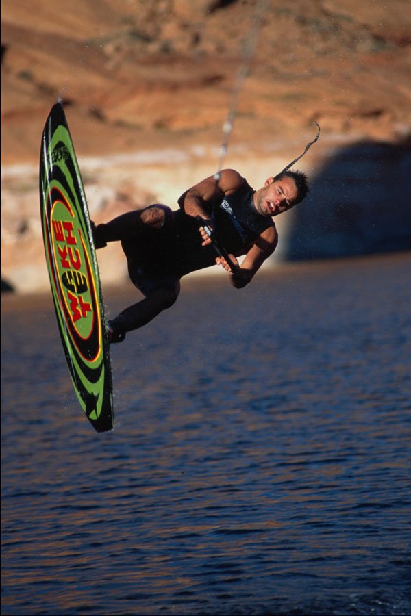 690060 C.C. Roberts Completes A Flip On Lake Powell, Utah, U.S.A. A4 Photo Print
