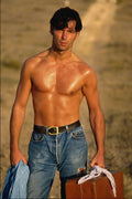690080 Don, In Jeans With A Bare Chest Beside The Sea A4 Photo Print