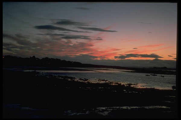 691001 Sunset Over Firth Of Forth, Queensferry, Scotland A4 Photo Print