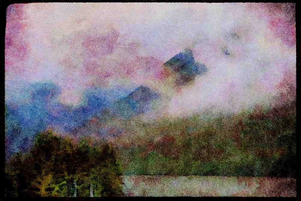 691020 Mist Over Loch Ness, Northern Scotland A4 Limited Edition Watercolour Print