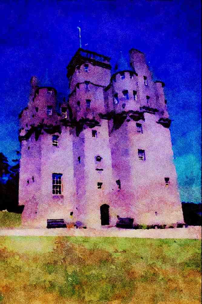 691022 Craigievar Castle Near Alford, Aberdeenshire A4 Limited Edition Watercolour Print