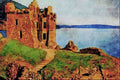 691029 Urquhart Castle, Loch Ness, Scotland A4 Limited Edition Watercolour Print