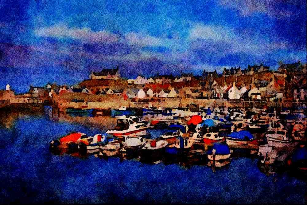 691035 Fincohy, Grampian, Scotland A4 Limited Edition Watercolour Print