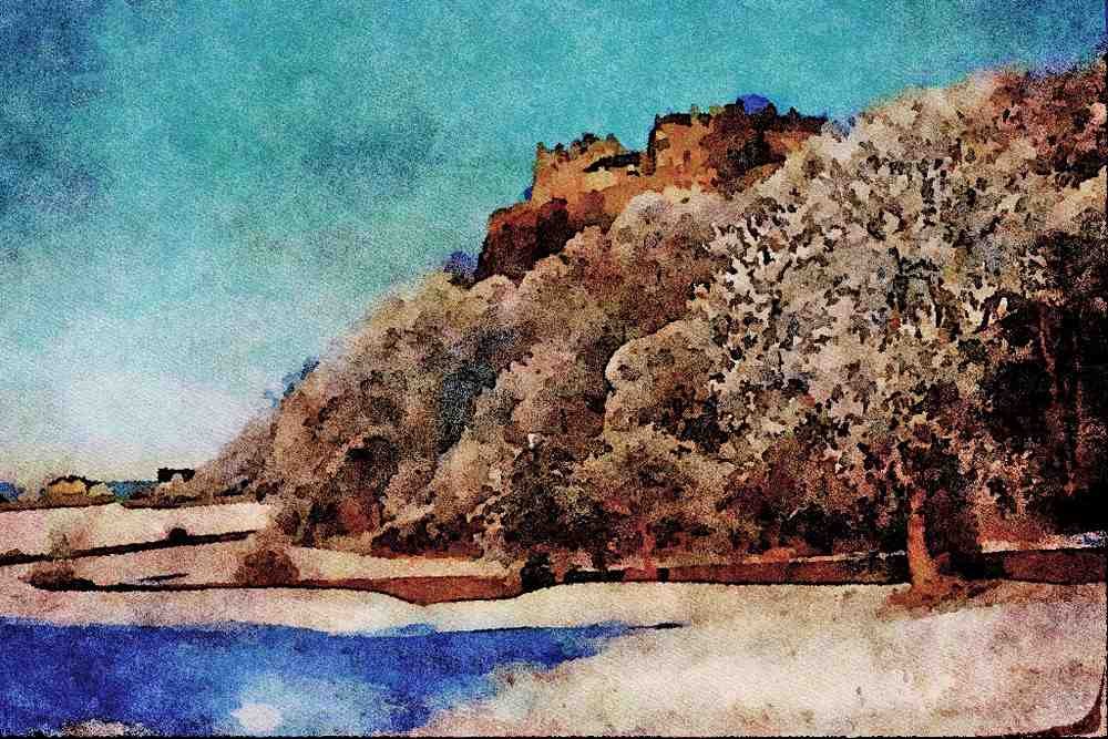 691043 The Castle, Stirling, Scotland A4 Limited Edition Watercolour Print