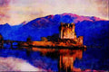 691047 Eileen Donan Castle, Loch Duich, Scotland A4 Limited Edition Watercolour Print