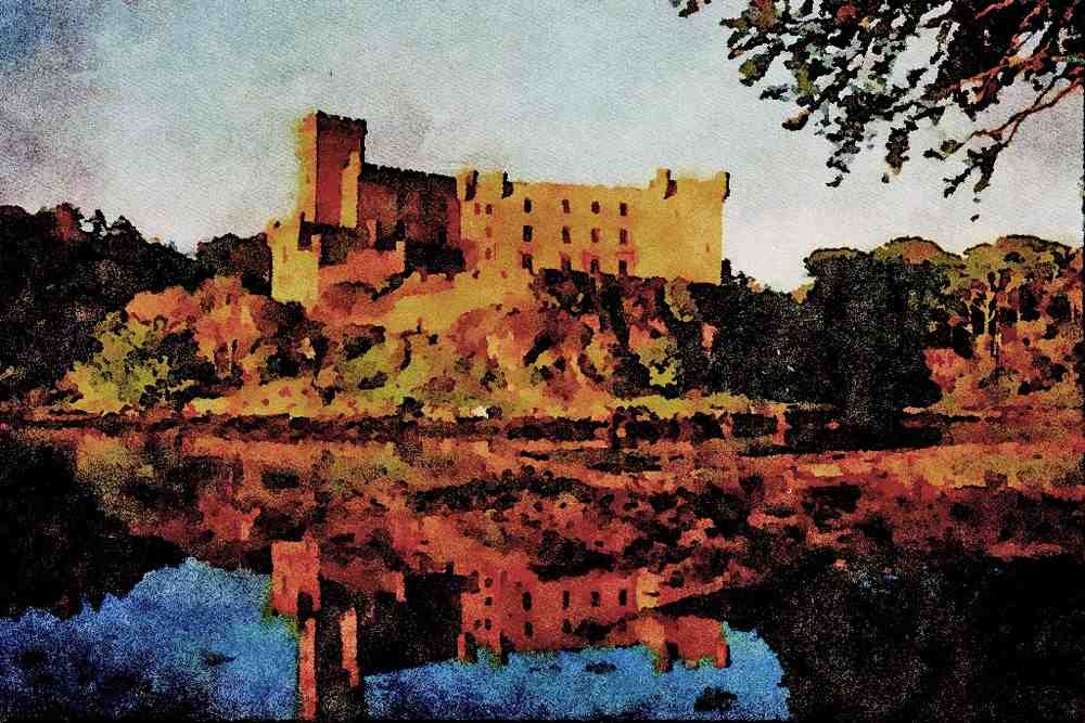 691065 Dunvesan Castle, Isle Of Skye A4 Limited Edition Watercolour Print