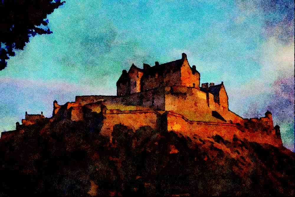 691066 Edinburgh Castle, Scotland A4 Limited Edition Watercolour Print