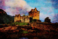 691071 Early Morning Sunlight, Eileen Donan Castle, Scotland A4 Limited Edition Watercolour Print