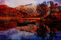 691089 Looking West Over Loch Coulin, Torridon Mountains A4 Limited Edition Watercolour Print