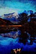 691091 Looking West Over Loch Coulin, Torridon Mountains A4 Limited Edition Watercolour Print