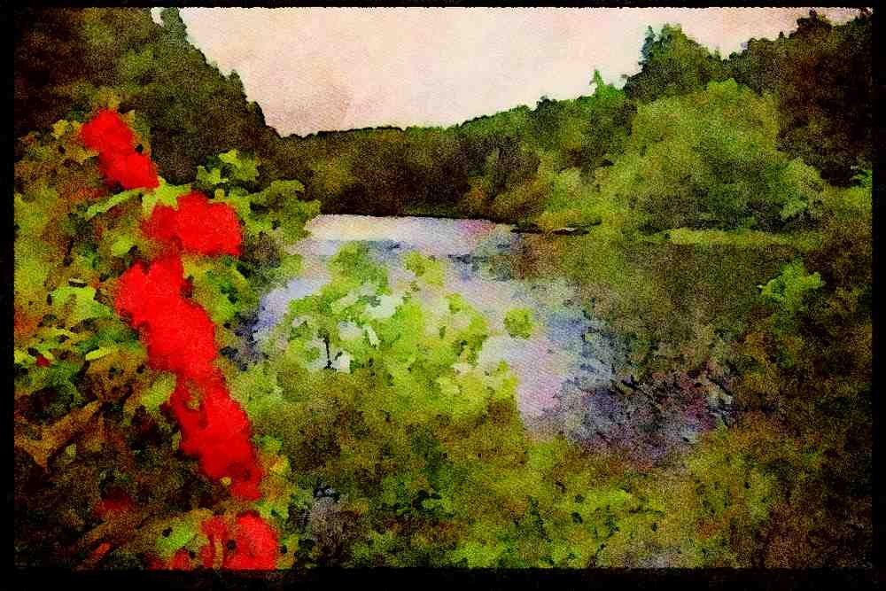 691097 Millburies Lake, Moray, Scotland A4 Limited Edition Watercolour Print