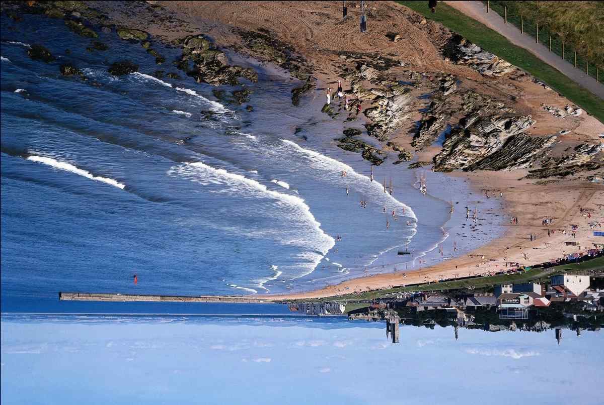 691099 East Sands From Kinkell Braes St Andrews Scotland A4 Photo Print