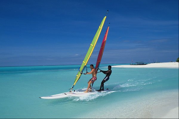 695047 Tandem Sailing In The Maldives Islands A4 Photo Print