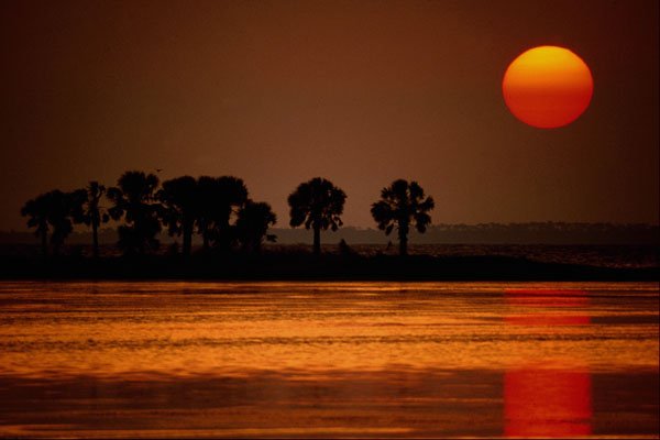 695095 Sunset Over Tropical Island, St. Joe, Florida, U.S.A. A4 Photo Print