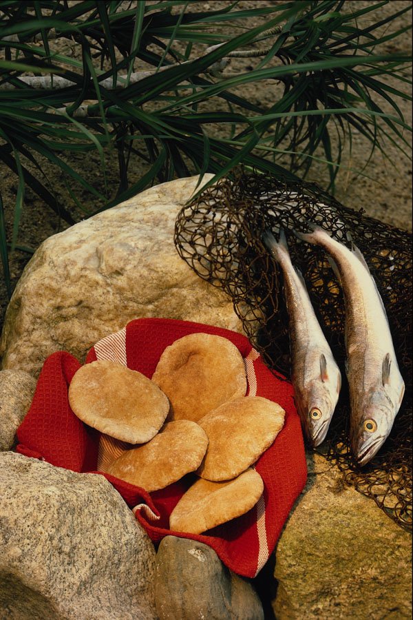 696003 Fish And Loaves A4 Photo Print