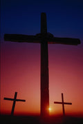 696007 Triple Cross, Sunrise A4 Photo Print
