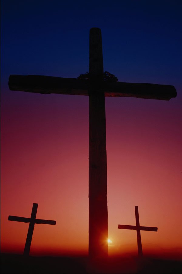 696007 Triple Cross, Sunrise A4 Photo Print