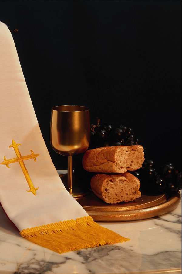 696009 Communion, Gold Cup And Stole A4 Photo Print