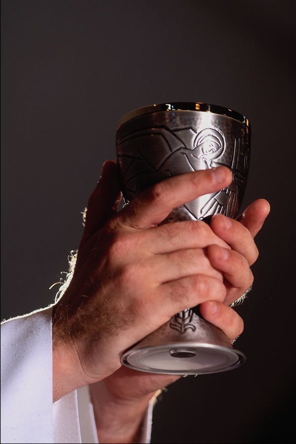 696010 Communion Cup In Hands A4 Photo Print
