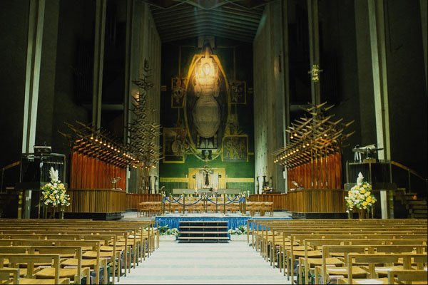 696013 Interior Of Coventry Cathedral A4 Photo Print