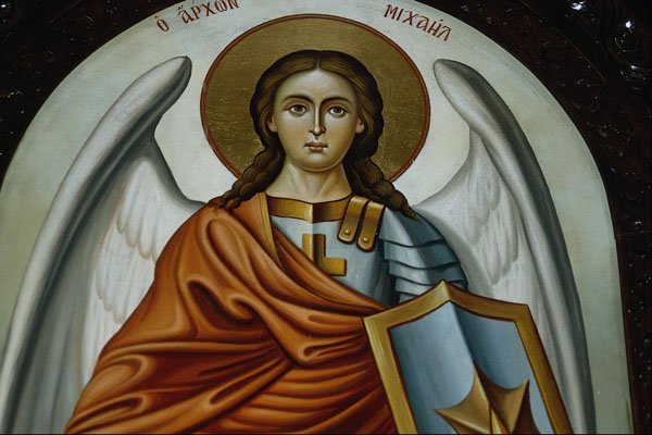 696018 Archangel Michael On Iconostasis, Amman, Jordan A4 Photo Print