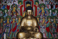 696028 Buddha Inside The Pohyon Temple, Myohyang Mountains A4 Photo Print