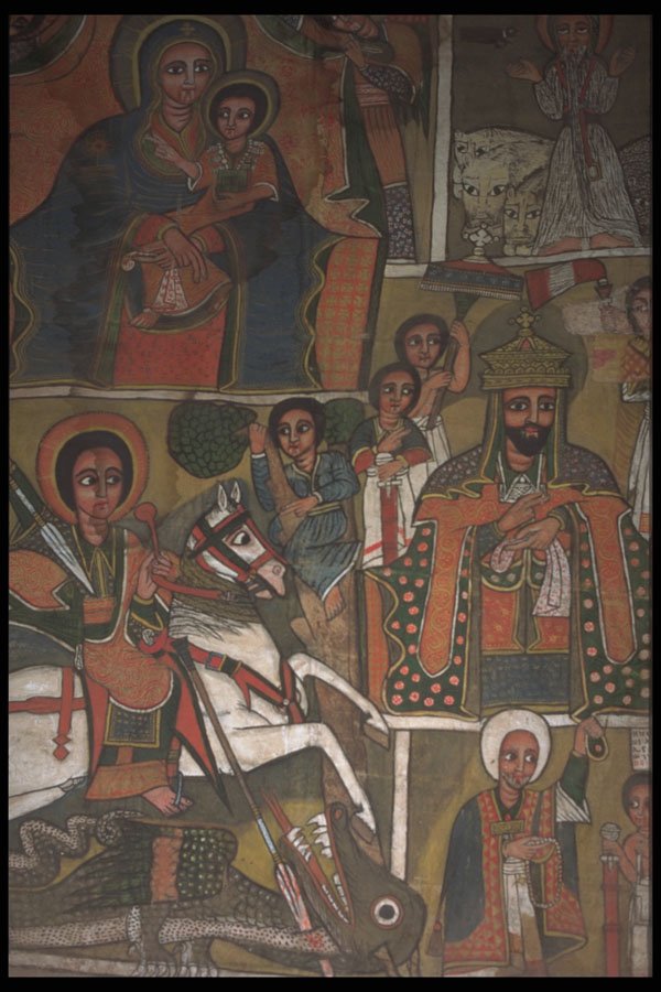 696040 Church Mural, Lalibela A4 Photo Print