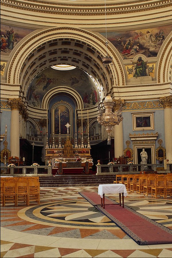 696065 Church Of St. Mary, Interior, Mosta A4 Photo Print