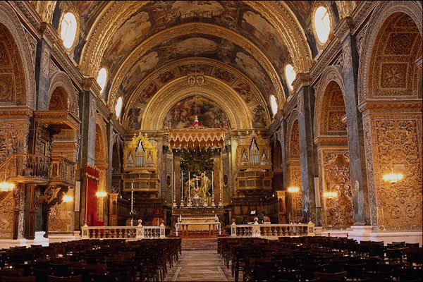 696067 St. John's Co Cathedral, Interior, Valletta, Malta A4 Photo Print
