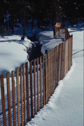 697001 Fence Through Snowy Reaches, North America A4 Photo Print