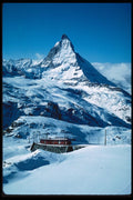 697021 The Matterhorn And Gonergrat Train A4 Photo Print