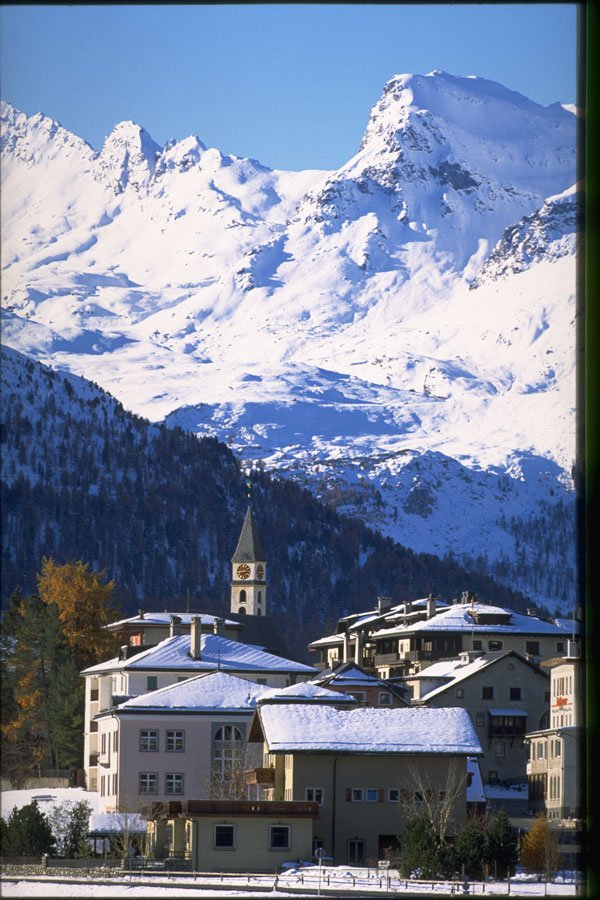 697024 Town Of St. Moritz, Switzerland A4 Photo Print